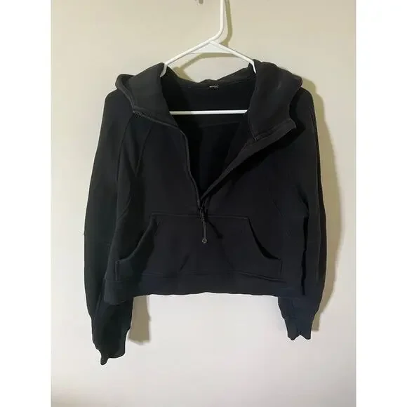 Lululemon Scuba Oversized 1/2 Zip Hoodie Black - Picture 3 of 6